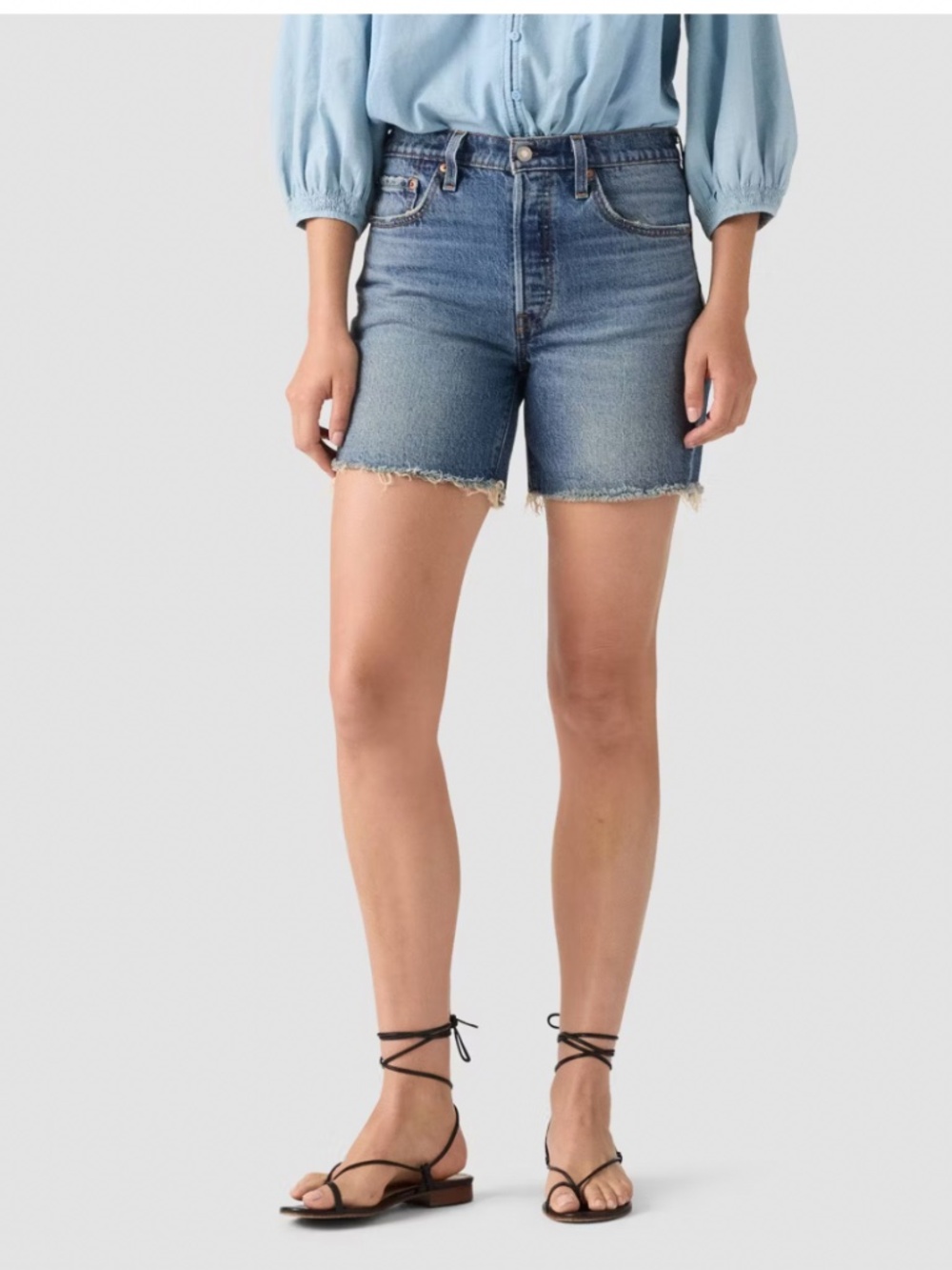 Levi's Women's 501® Mid-Thigh High-Rise Straight-Fit Denim Shorts